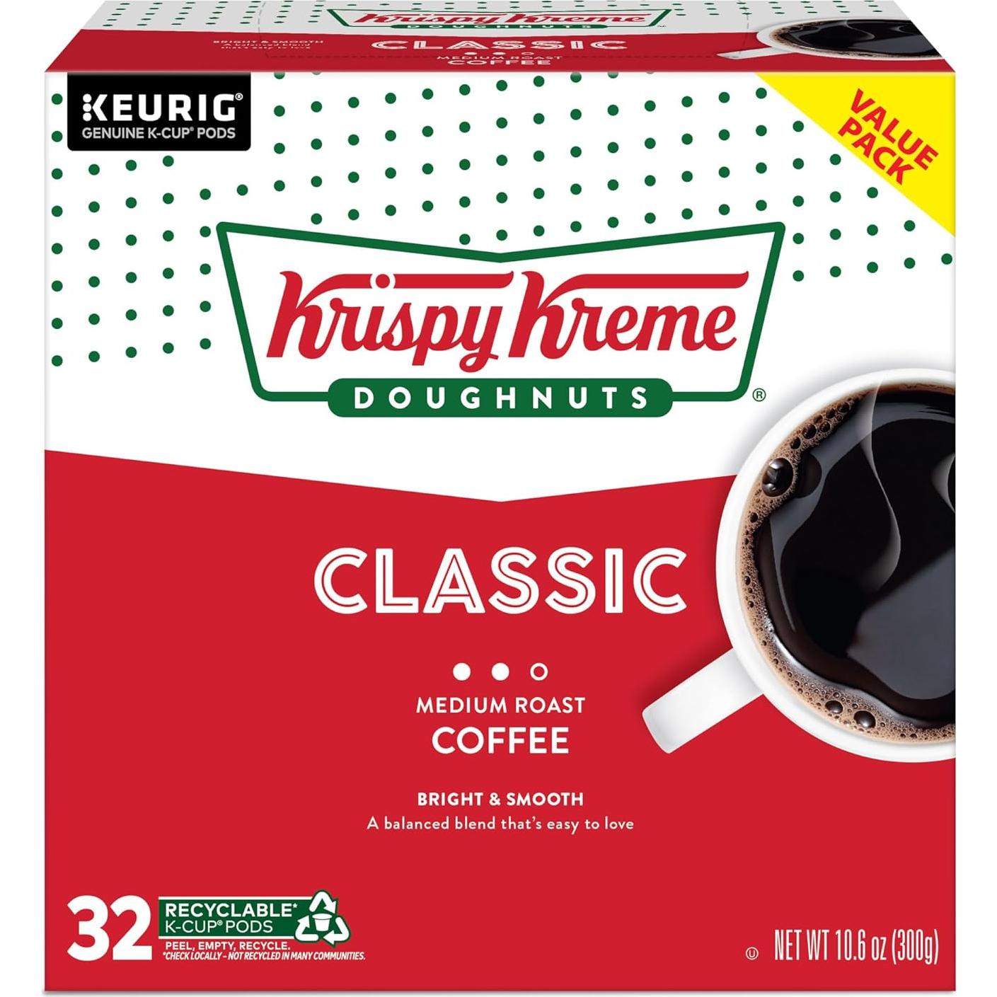 Café Krispy Kreme Clásico K-Cup 32 unidades Tueste Medio
