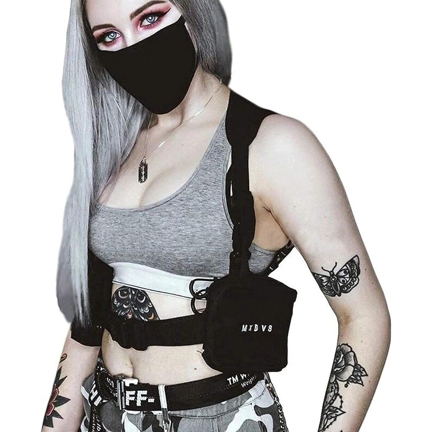 Bolsa de Pecho Unisex Holanew Negra Táctica Ajustable