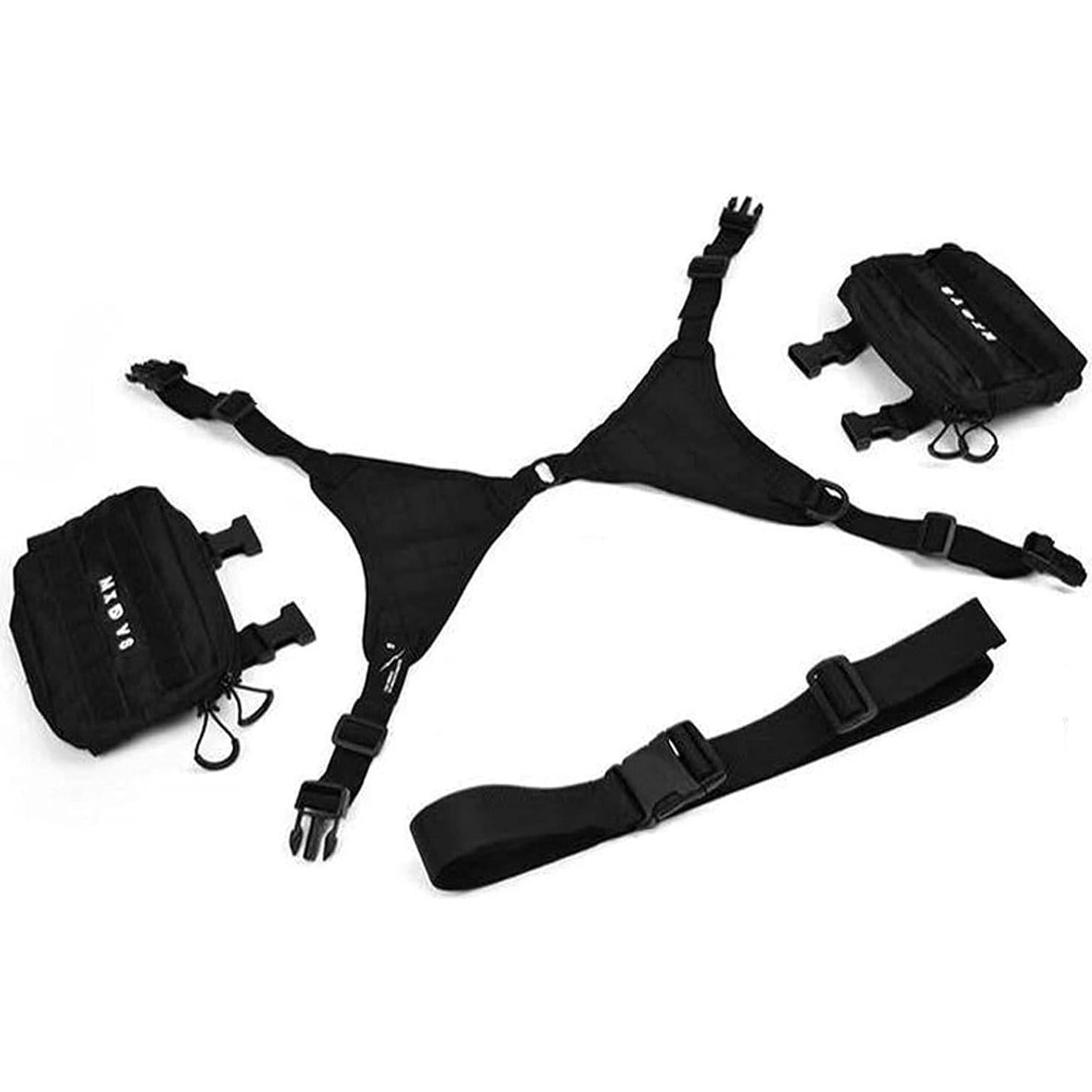 Bolsa de Pecho Unisex Holanew Negra Táctica Ajustable