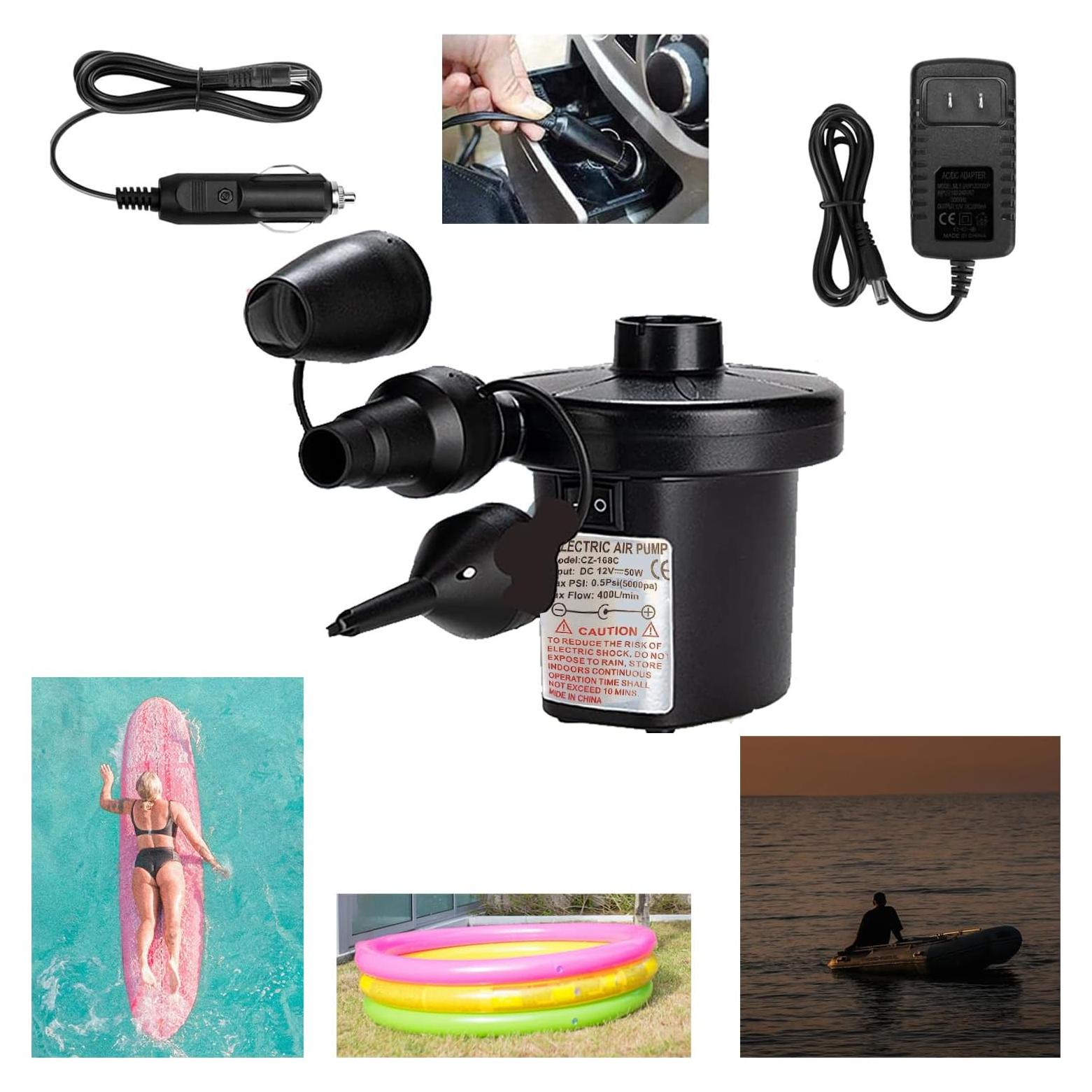 Bomba de Aire Eléctrica Hrbtens 50W con 3 Boquillas 110V