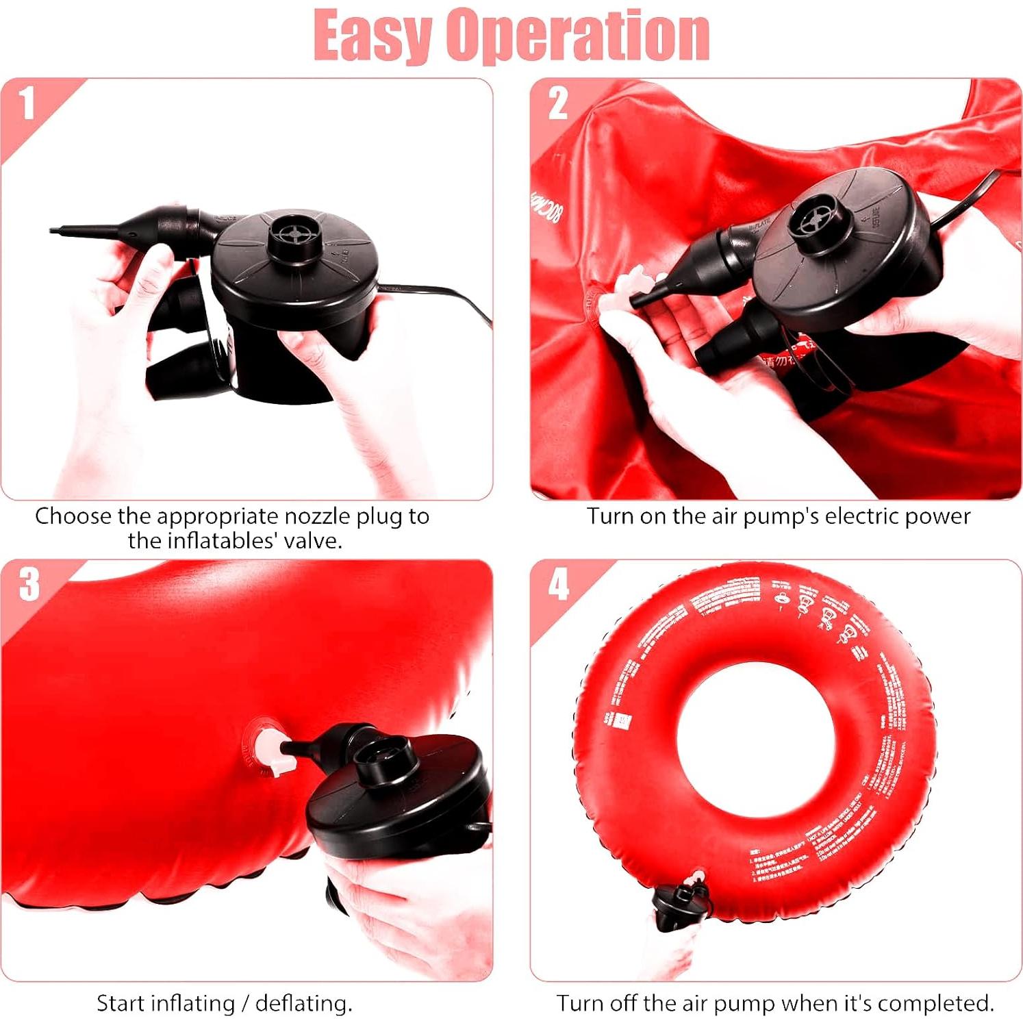 Bomba de Aire Eléctrica Hrbtens 50W con 3 Boquillas 110V