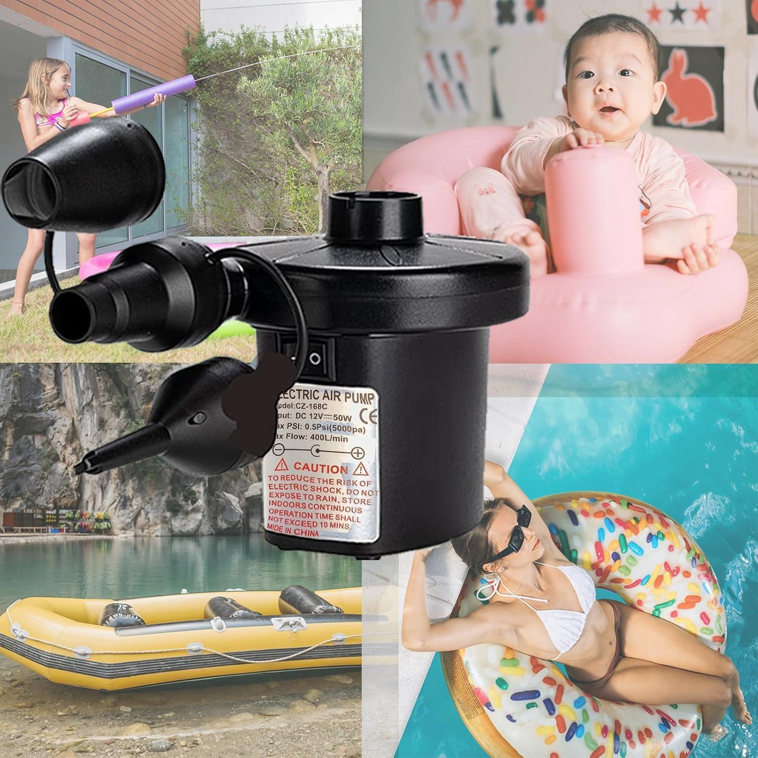 Bomba de Aire Eléctrica Hrbtens 50W con 3 Boquillas 110V