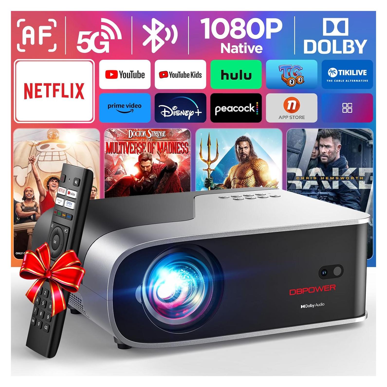 Proyector Inteligente DBPOWER G01 Nativo 1080p WiFi Bluetooth