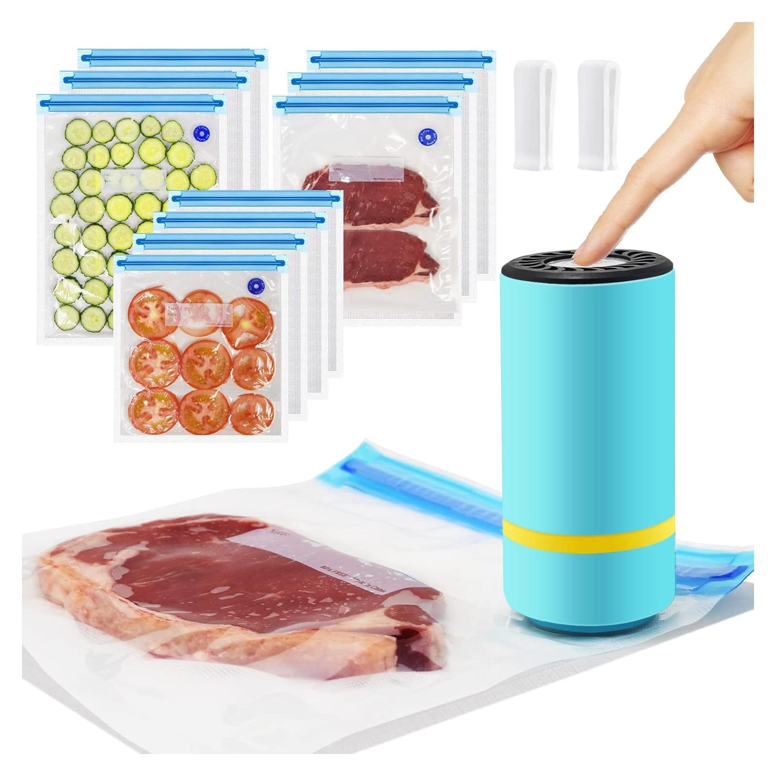 Sellador de Vacío Eléctrico Portátil CNaiyunpin K01 con 10 Bolsas