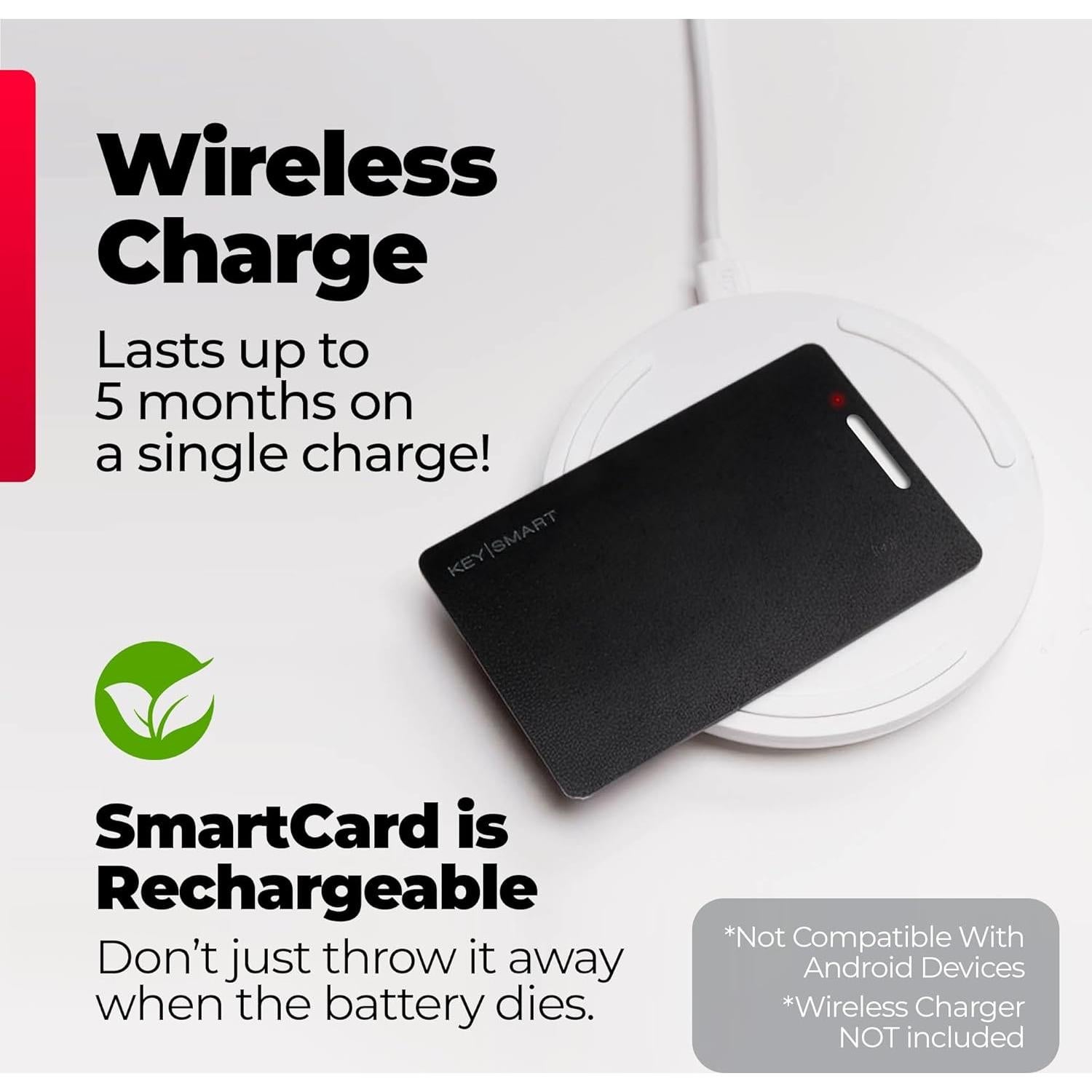 Tarjeta Rastreadora KeySmart MFI Bluetooth Ultra Delgado Negro