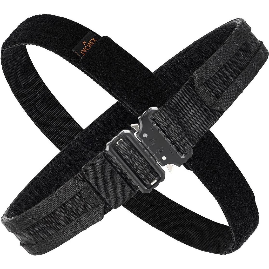 Cinturón Táctico TACNEX Doble Capa 4.4 cm y 3.8 cm Negro