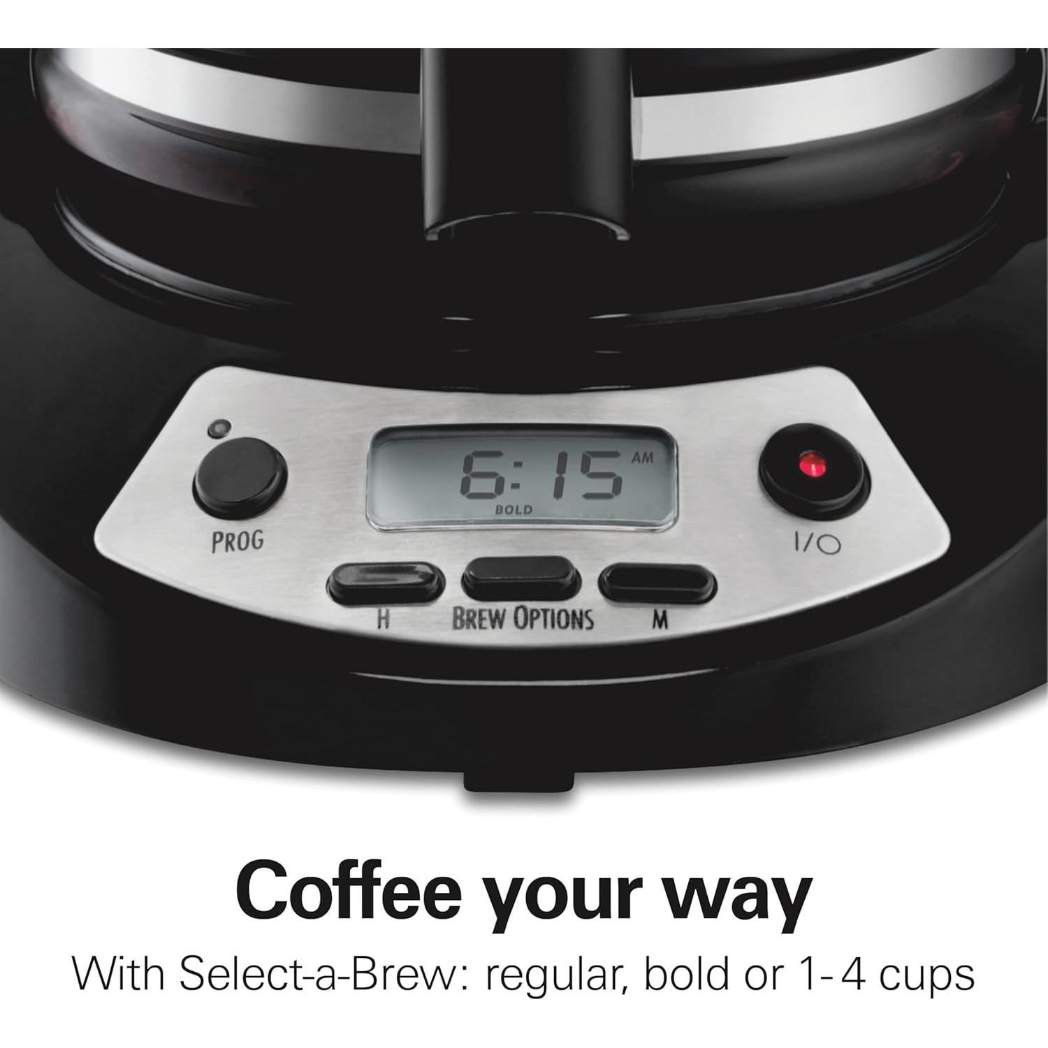 Cafetera Goteo Programable Hamilton Beach 12 Tazas Negra