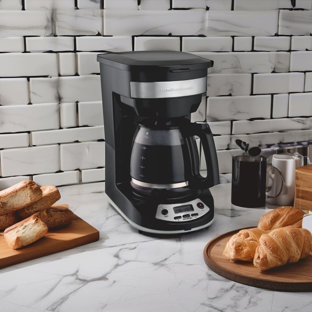 Cafetera Goteo Programable Hamilton Beach 12 Tazas Negra