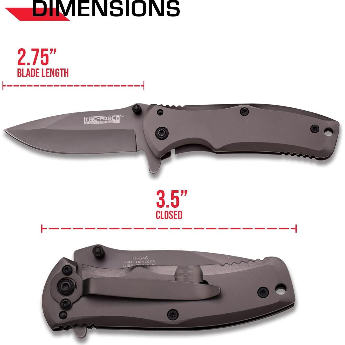 Cuchillo Plegable Tac-Force TF-848 Acero Inoxidable 6.99 cm