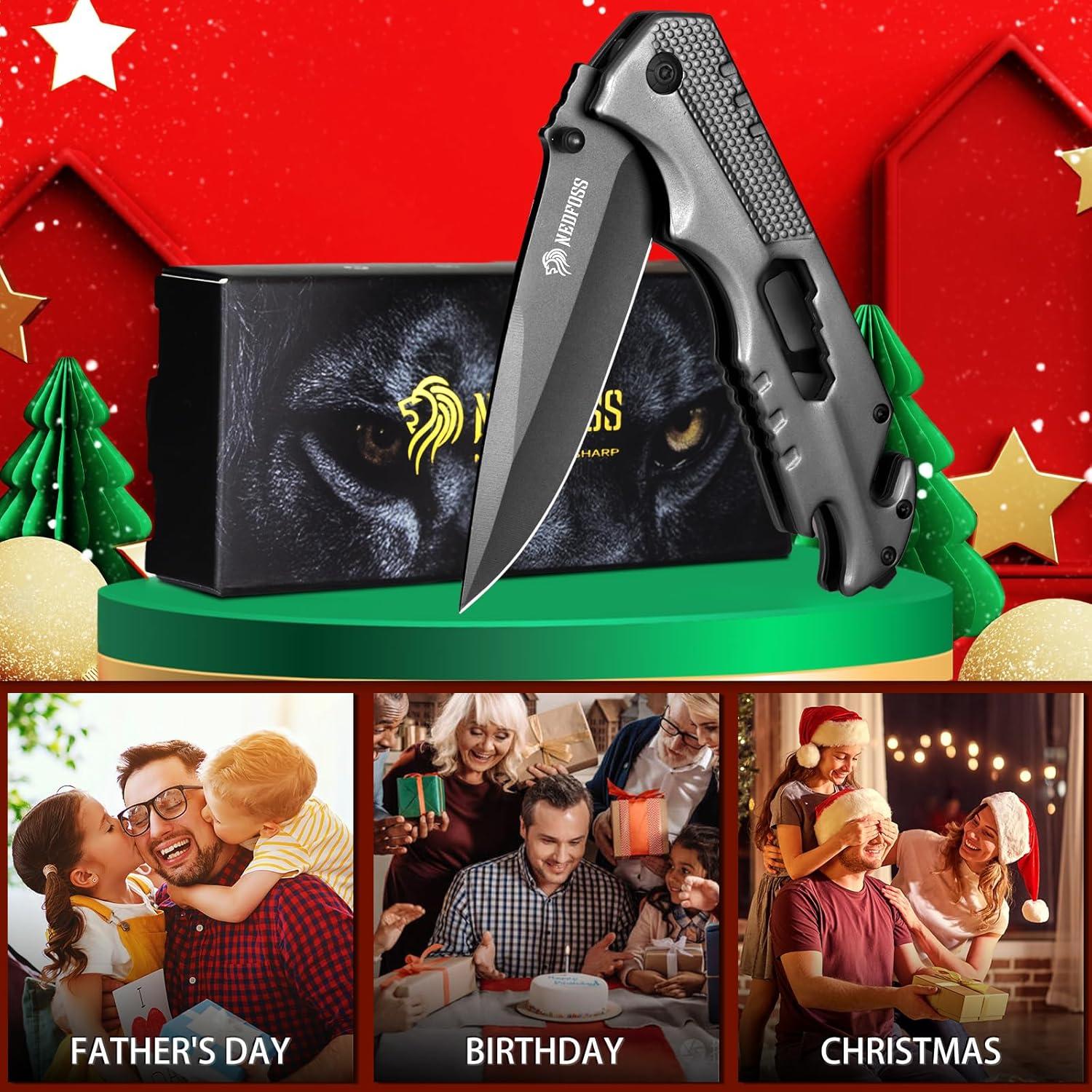 Navaja de bolsillo NedFoss FA48 5 en 1 con abridor y rompevidrios