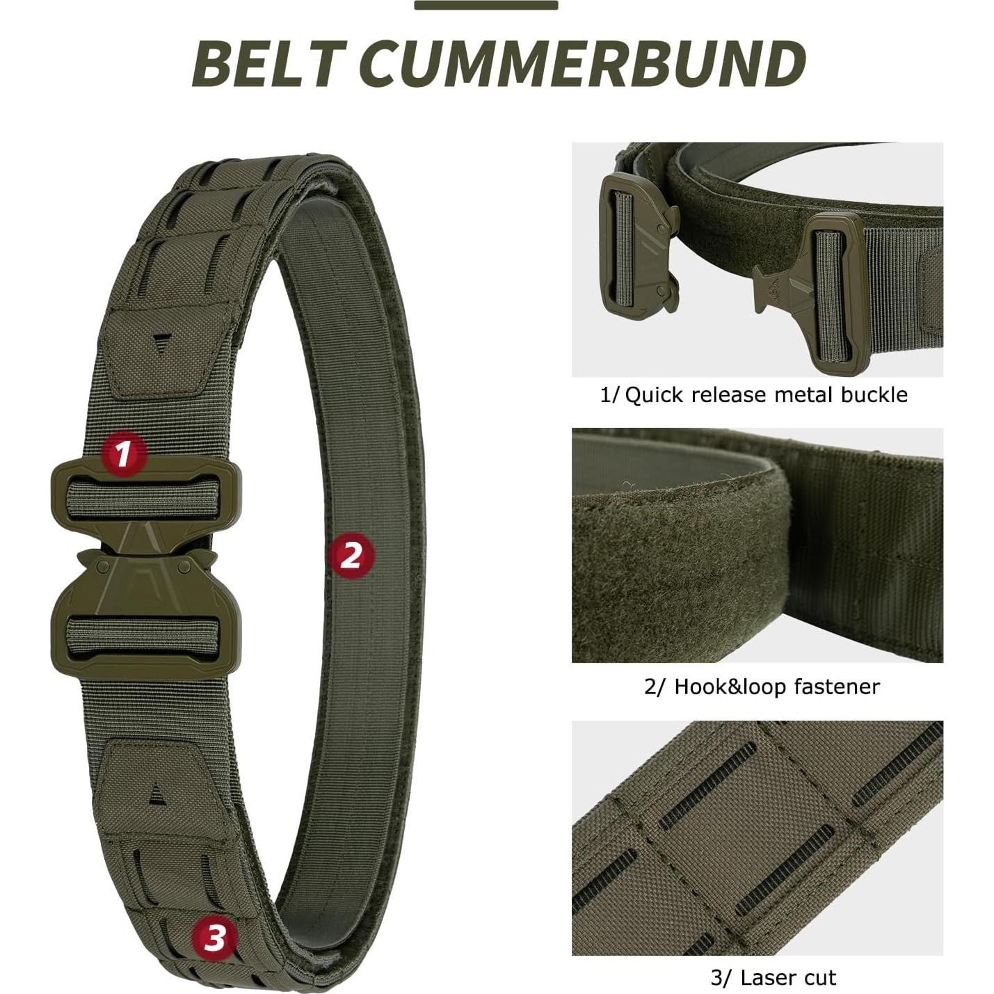 Cinturón Táctico YAKEDA - Ajustable, Nylon Antideslizante