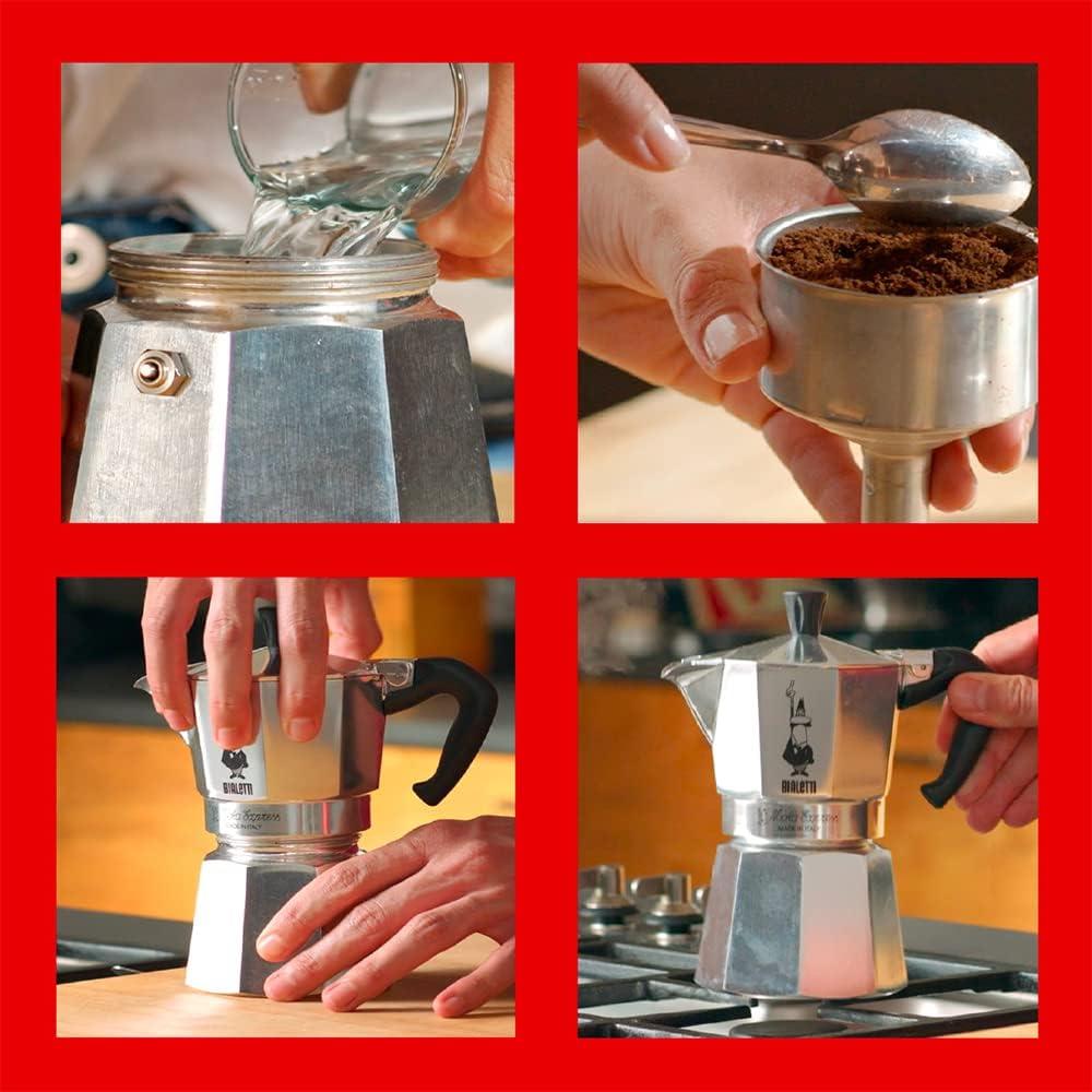 Cafetera Moka Bialetti 6 Tazas Aluminio Plata