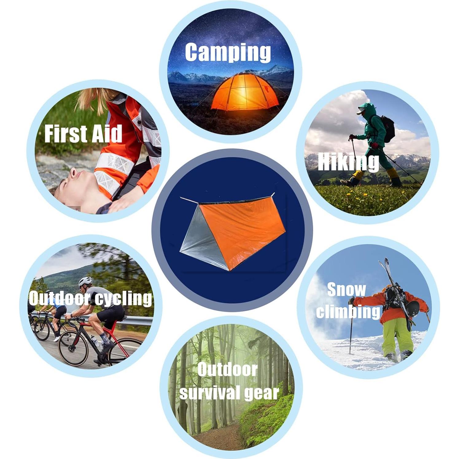 Tienda de Emergencia Genérica 2 Personas Mylar 150x240cm