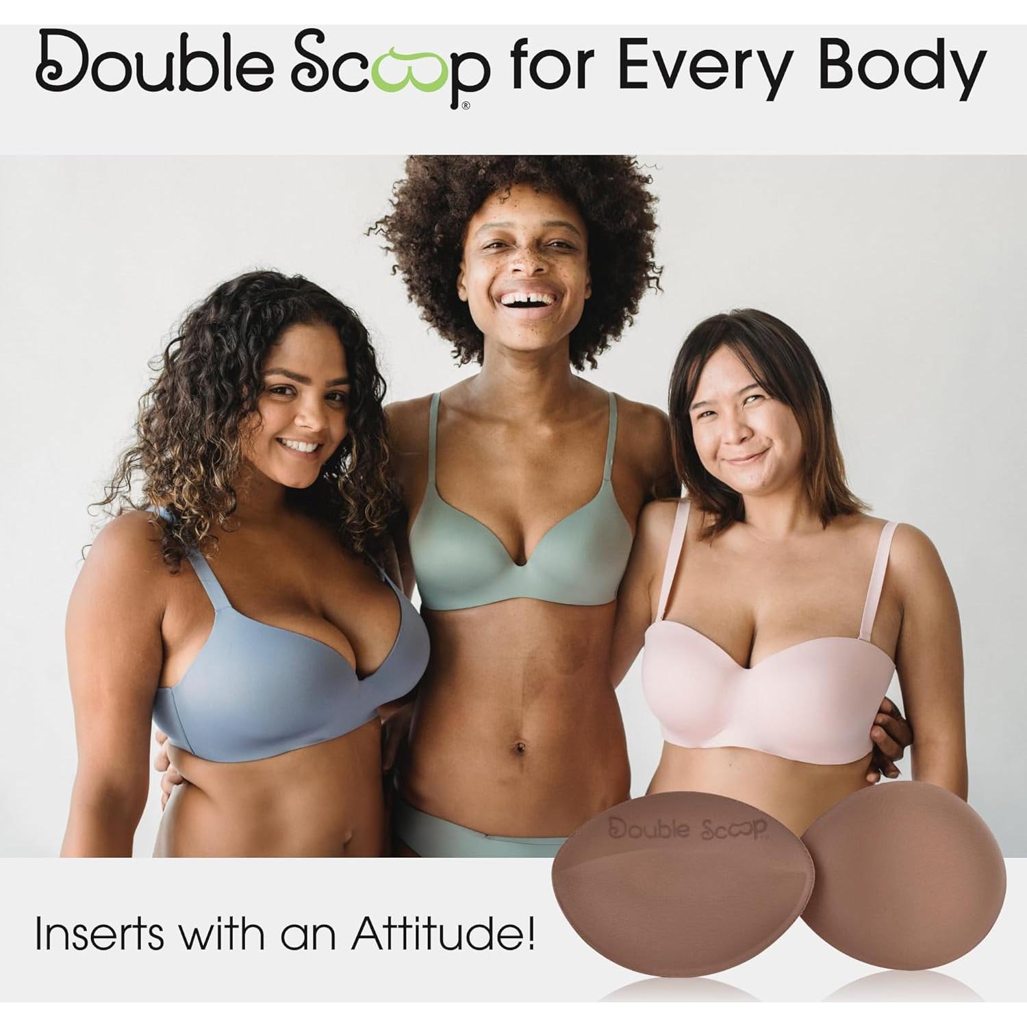 Inserts Push Up Double Scoop® A/B, C, D con Cinta Adhesiva