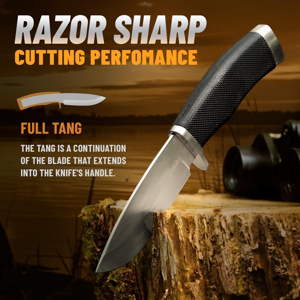 Cuchillo de Caza Grand Way Bushcraft 22,35 cm con Funda