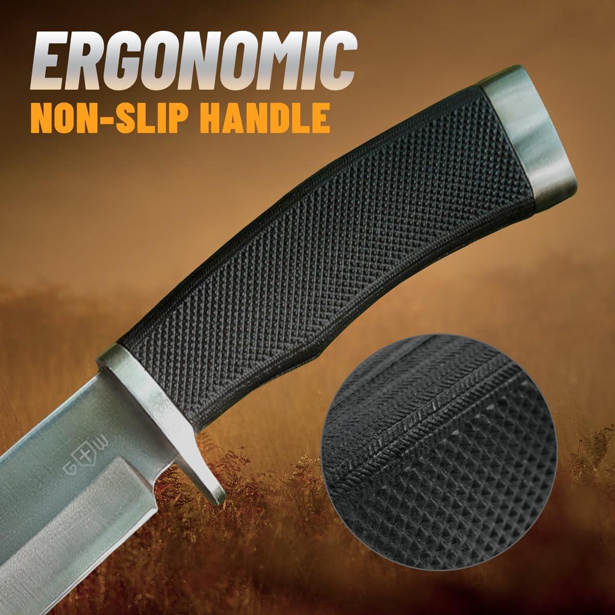 Cuchillo de Caza Grand Way Bushcraft 22,35 cm con Funda