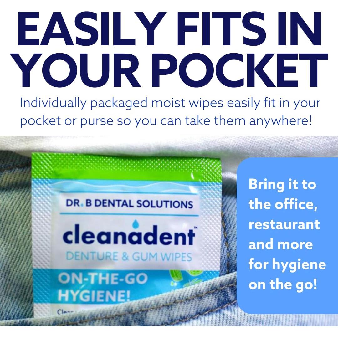 Toallitas Cleanadent Dr. B - Limpieza para dentaduras 30 pzs