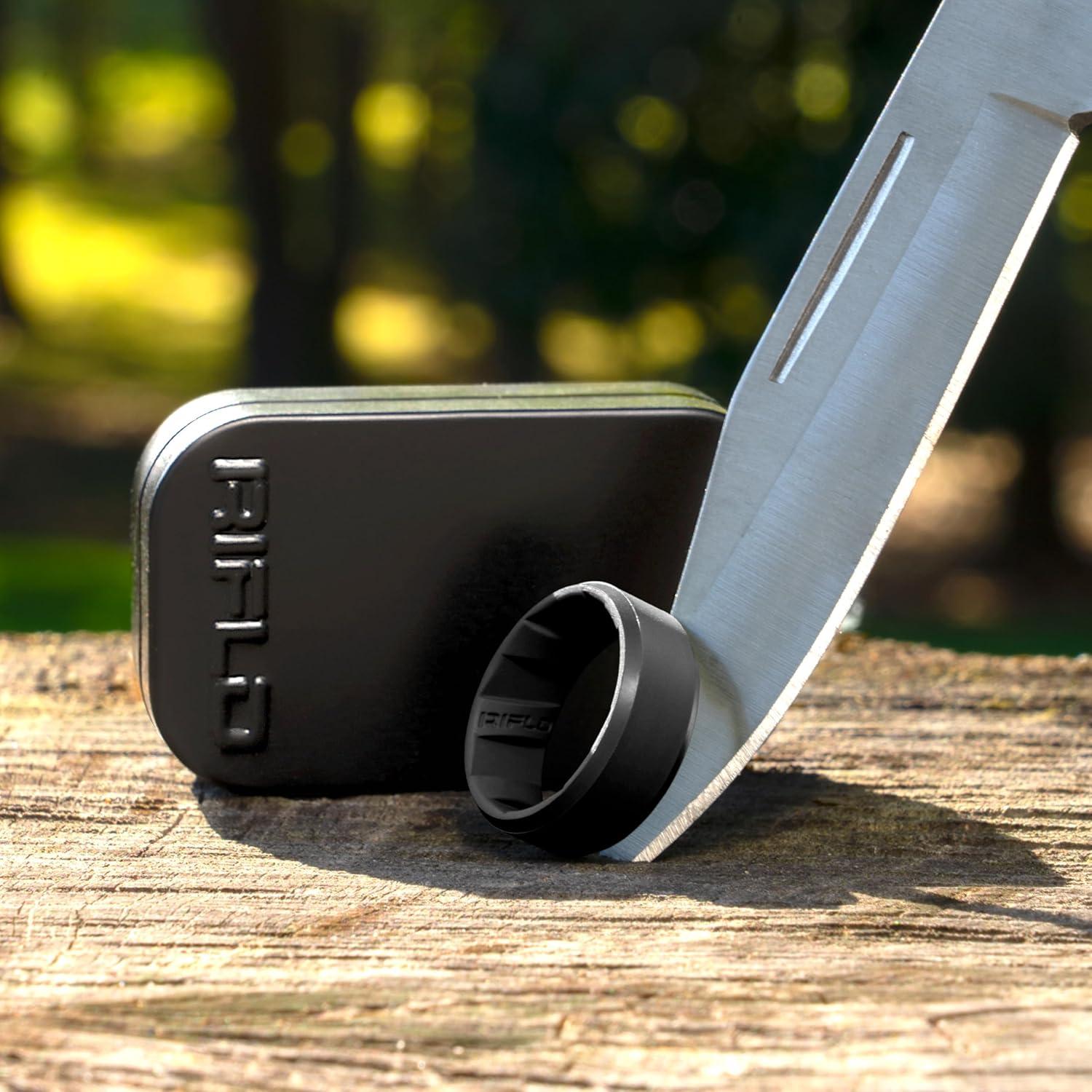 Anillo de Silicona RIFLD para Hombre - Negro Táctico 10