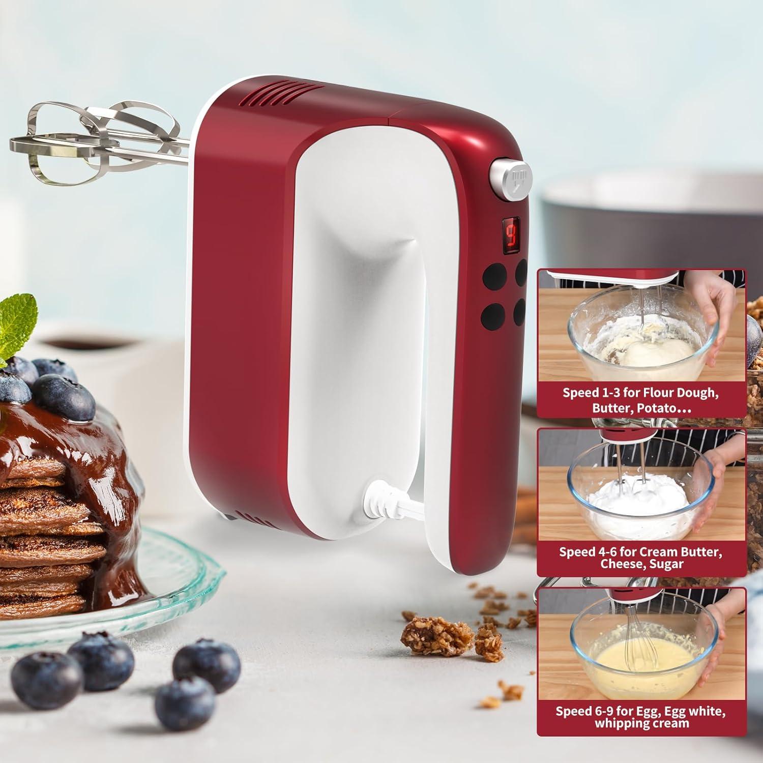 Batidora de Mano Yomelo Y-S16 9 Velocidades 400W Acero Inoxidable