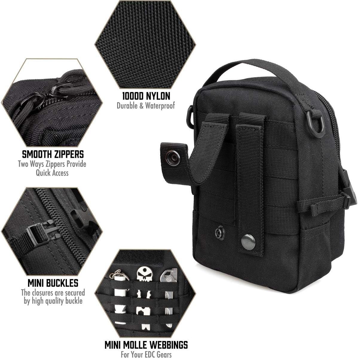 Bolsa Táctica Molle WYNEX Mini 16x11x7.5cm Impermeable