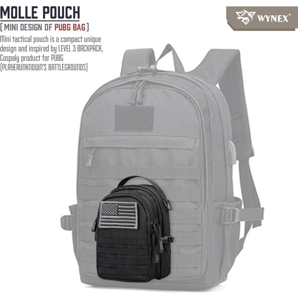 Bolsa Táctica Molle WYNEX Mini 16x11x7.5cm Impermeable