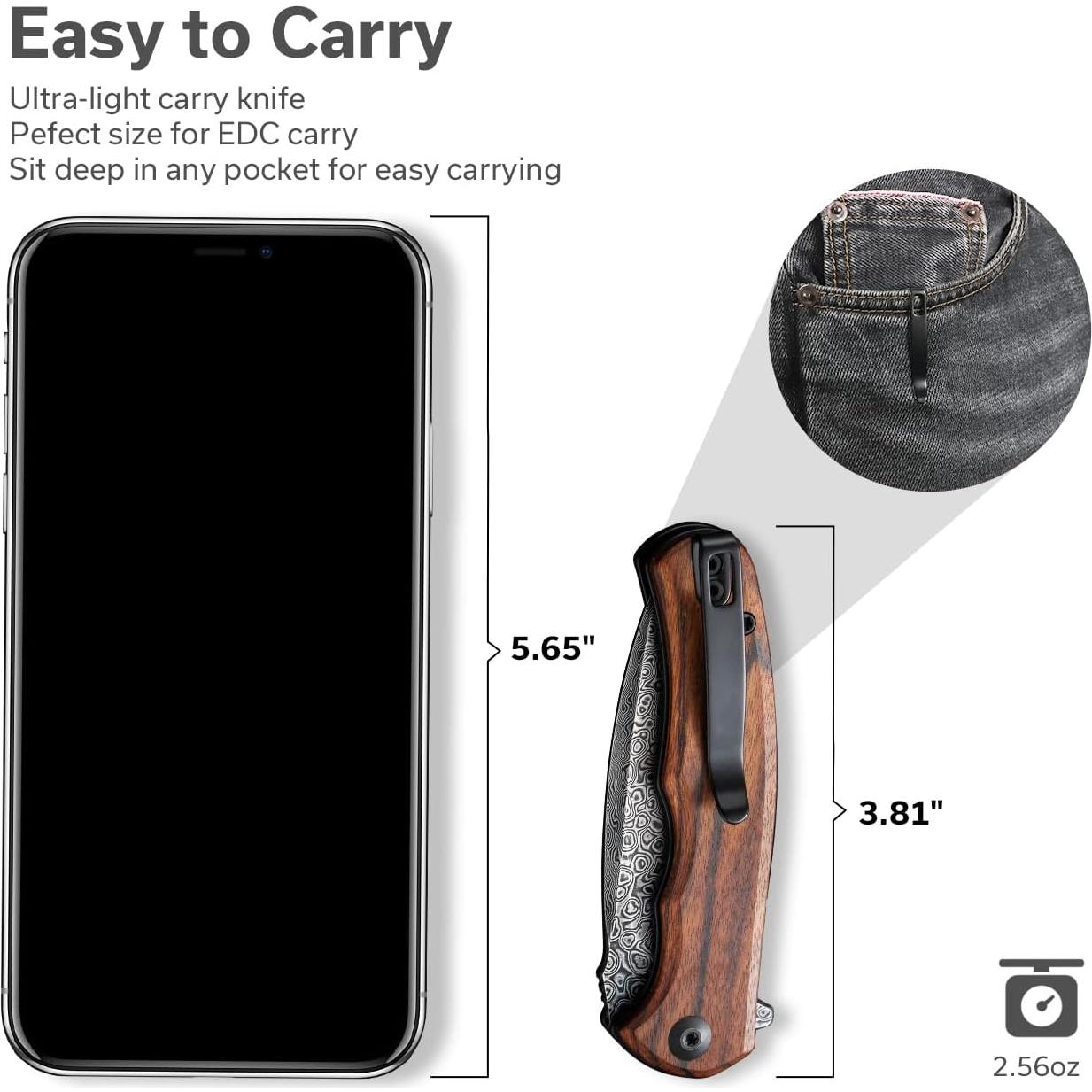 Cuchillo Plegable CIVIVI Mini Praxis 7.57 cm Mango Madera