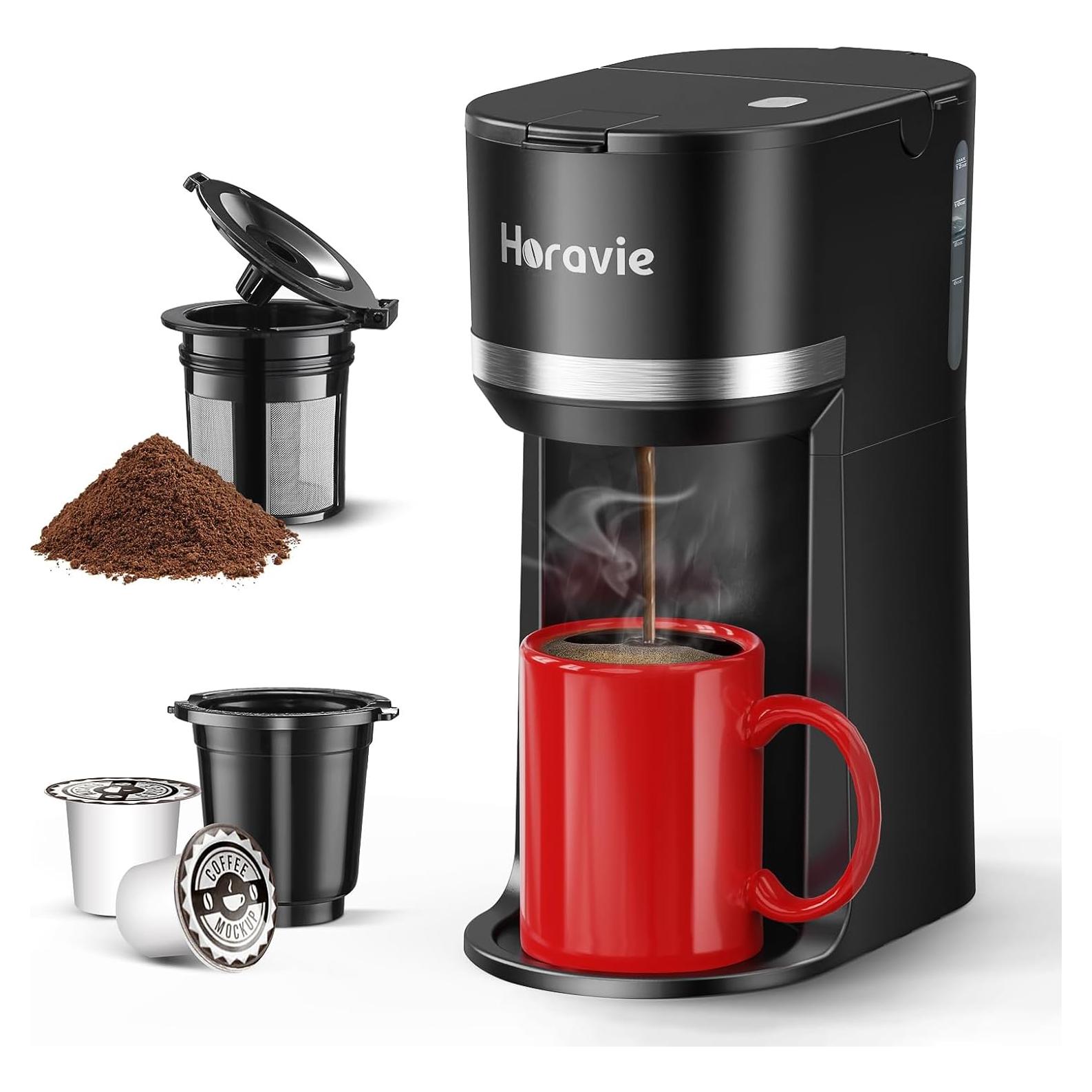 Cafetera Horavie K1100 Compacta para 1 Taza 177 a 354 ml