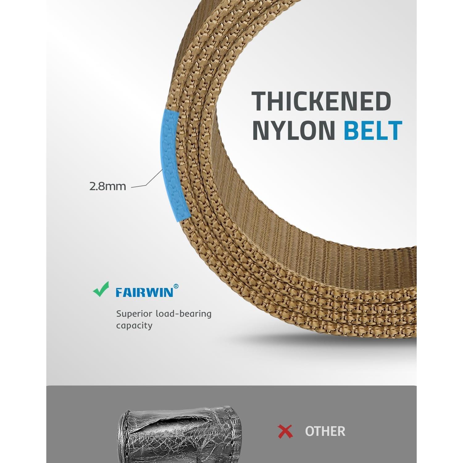 Cinturón Táctico FAIRWIN 115 cm Militar Hebilla Rápida