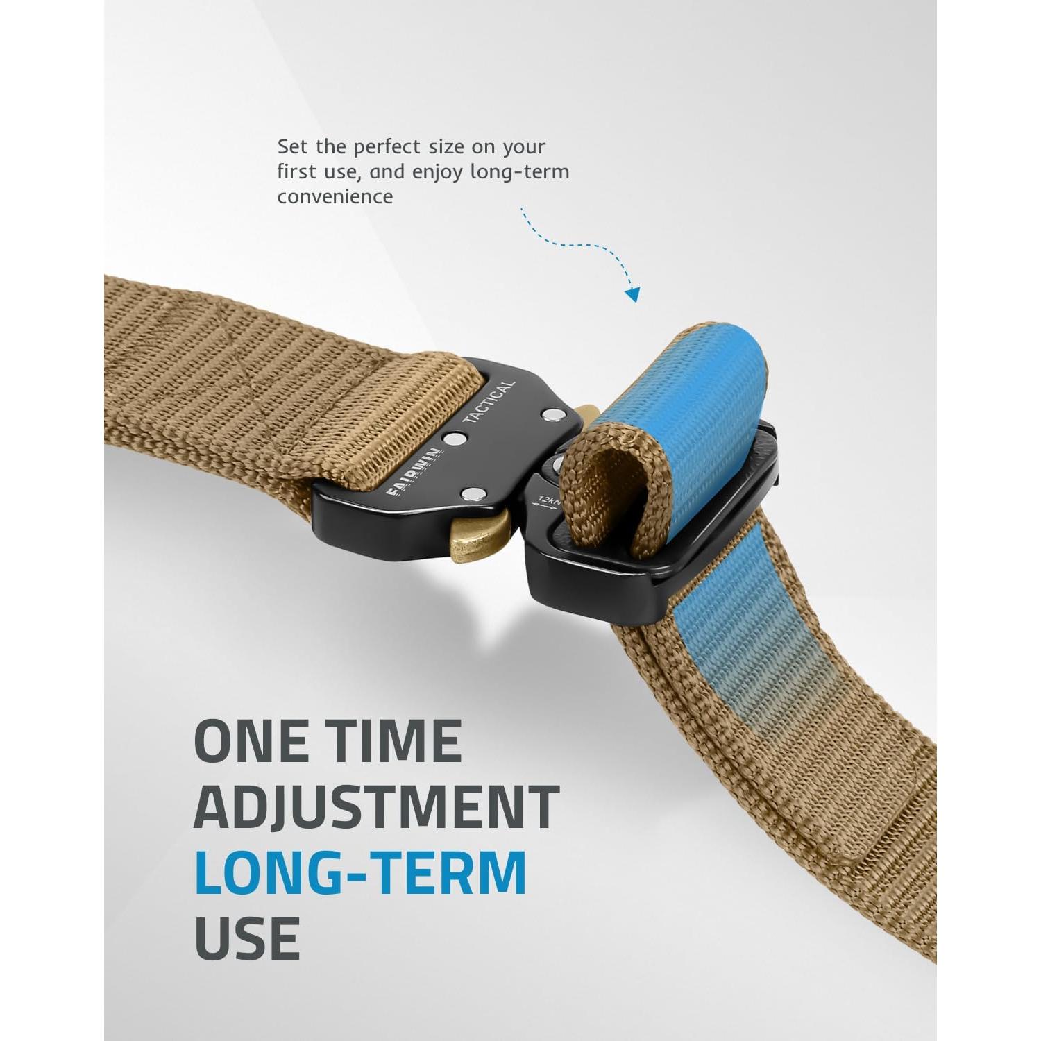 Cinturón Táctico FAIRWIN 115 cm Militar Hebilla Rápida