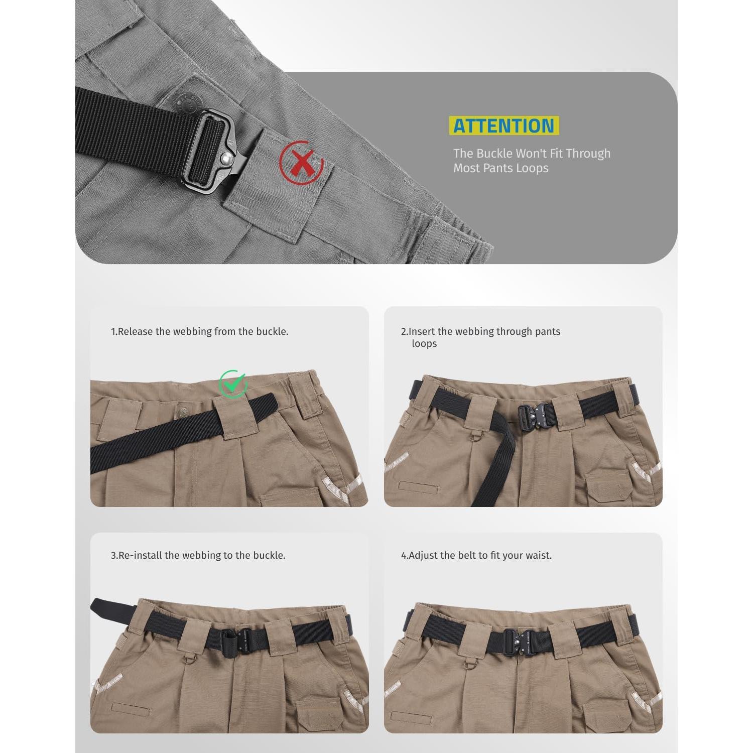 Cinturón Táctico FAIRWIN 115 cm Militar Hebilla Rápida