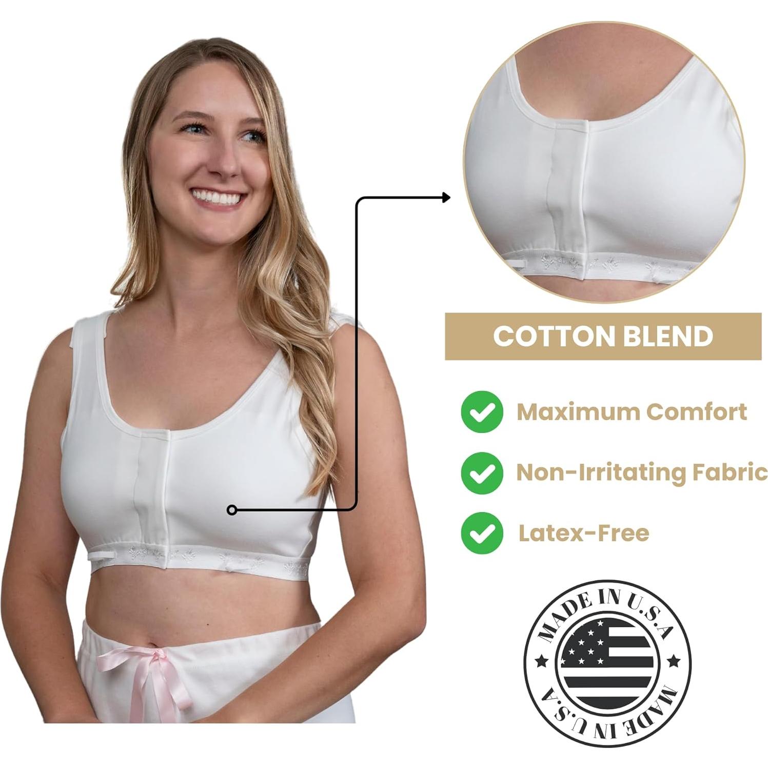 Sostén Gentle Touch Surg-Ease 4X Grande Blanco Postquirúrgico