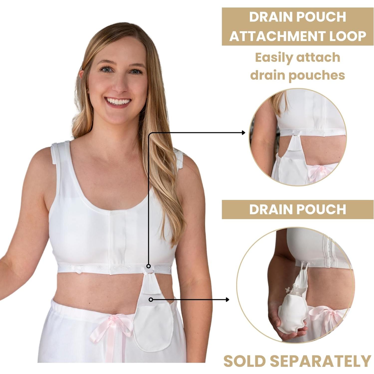 Sostén Gentle Touch Surg-Ease 4X Grande Blanco Postquirúrgico