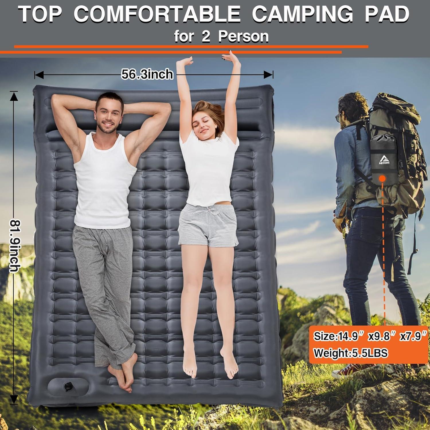 Colchón Inflable Doble ABTOHE 207x143 cm 4 cm Grosor