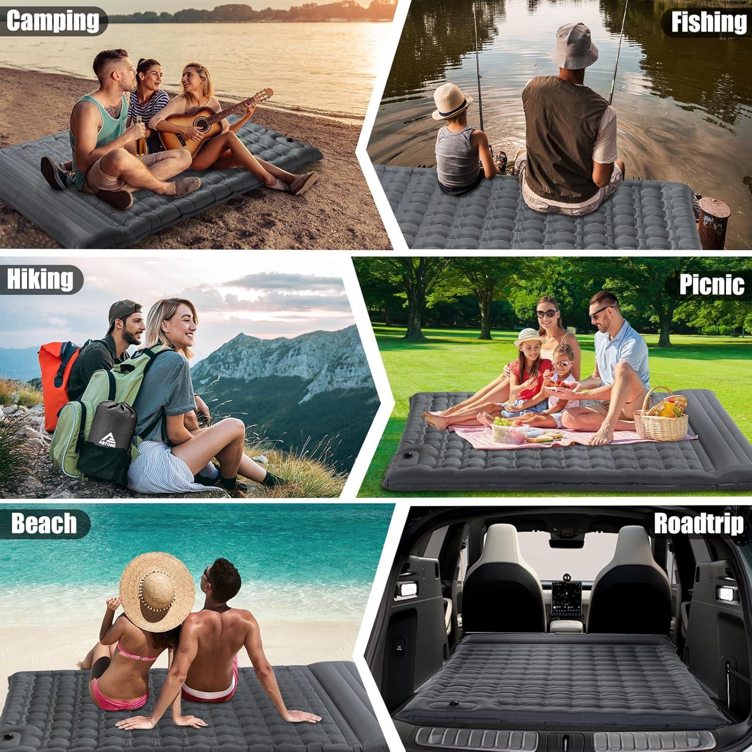 Colchón Inflable Doble ABTOHE 207x143 cm 4 cm Grosor