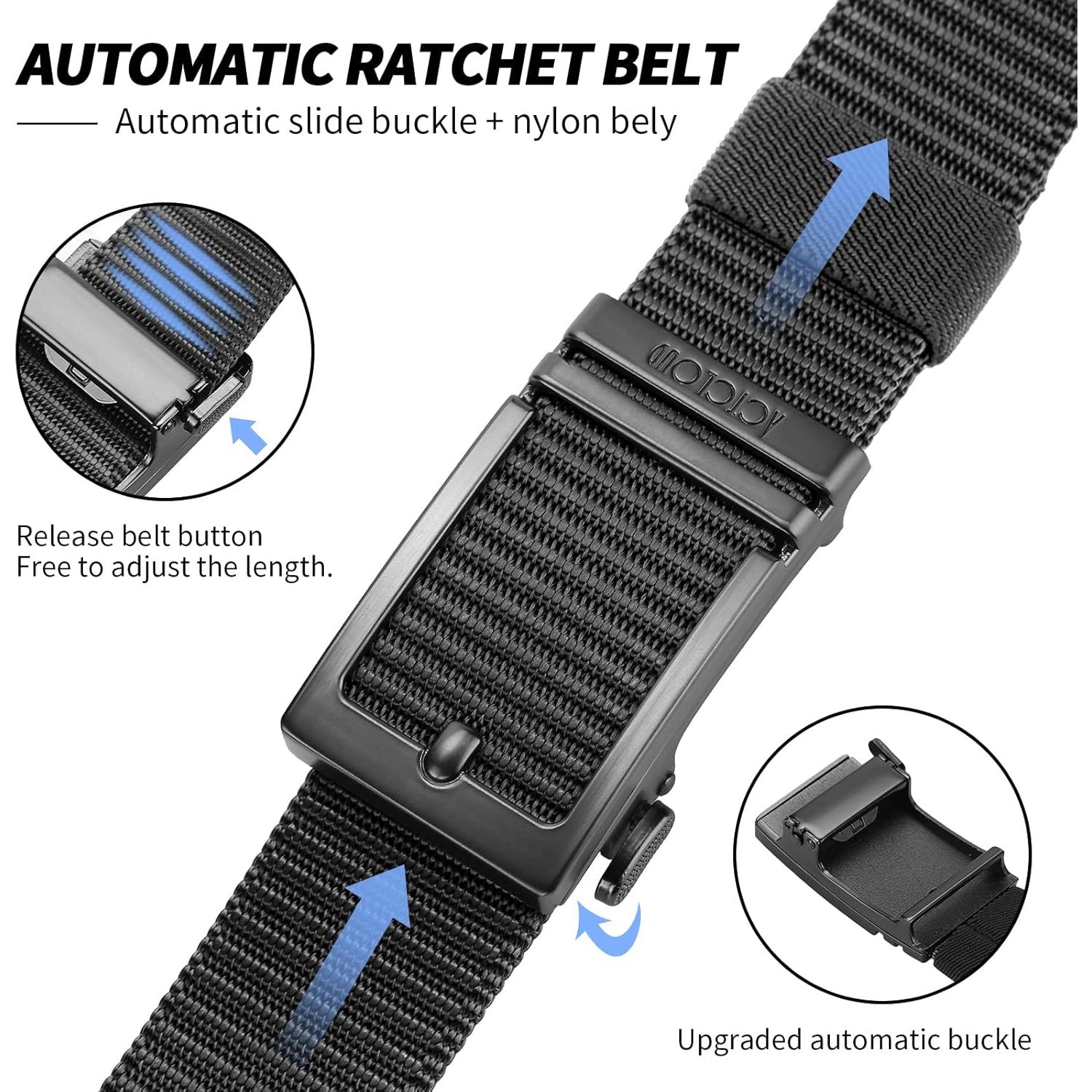 Cinturón Táctico de Nylon ACTCLOUD para Hombres 114 cm