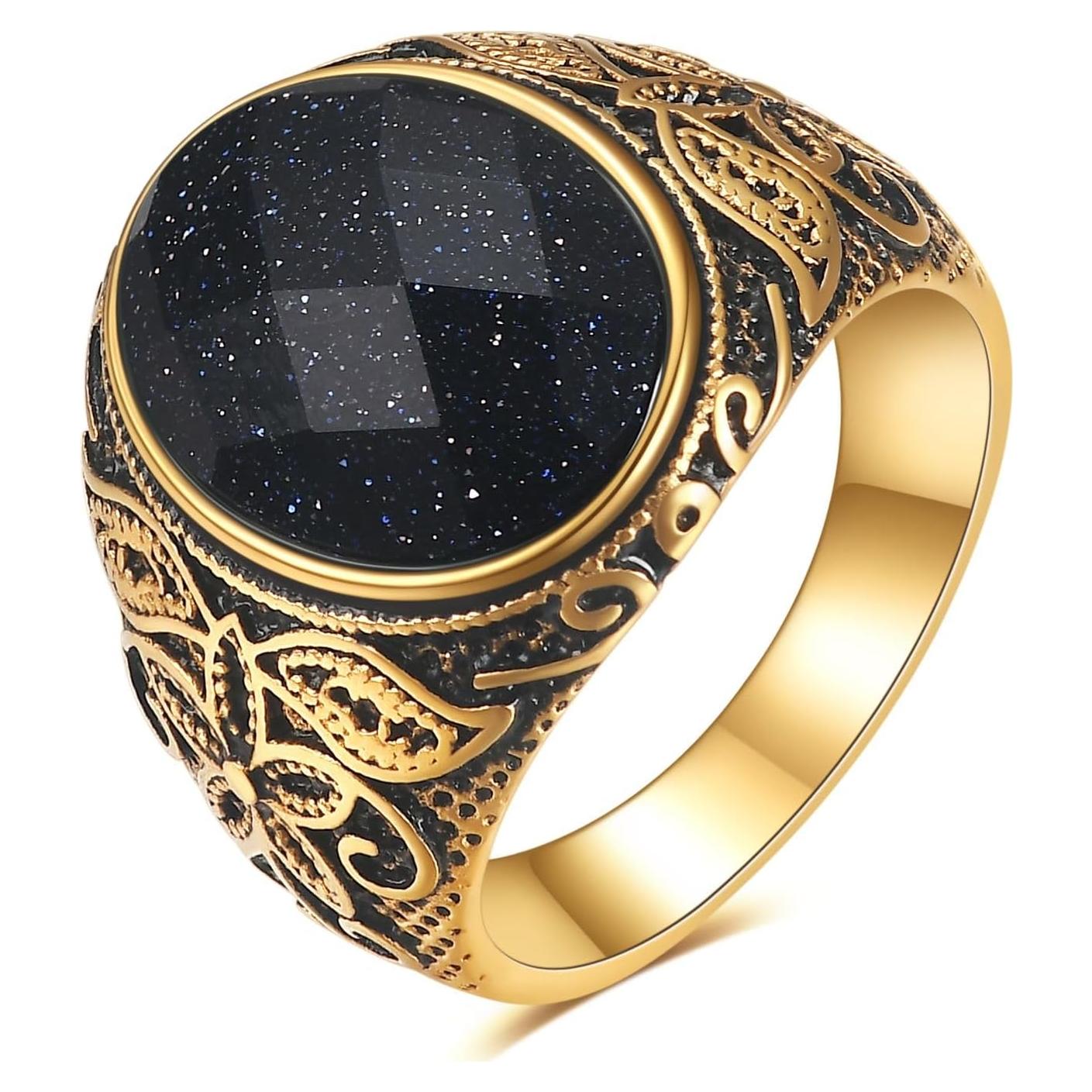 Anillo de Boda Retro de Ojo de Tigre LXBQYSTO para Hombres
