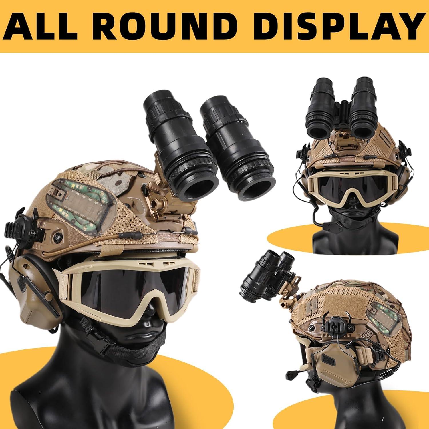 Casco Táctico Tumhuts con Auriculares y Máscara Facial