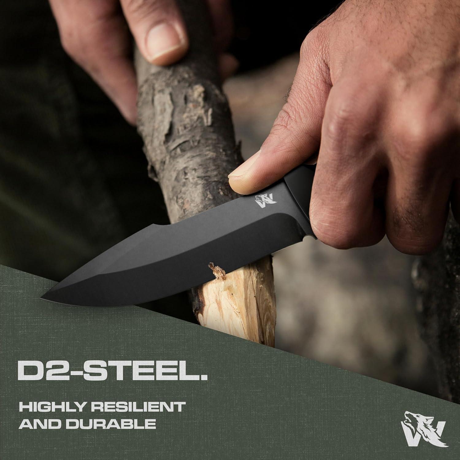 Cuchillo de Supervivencia ODENWOLF WOLF-II Acero D2 23.88 cm