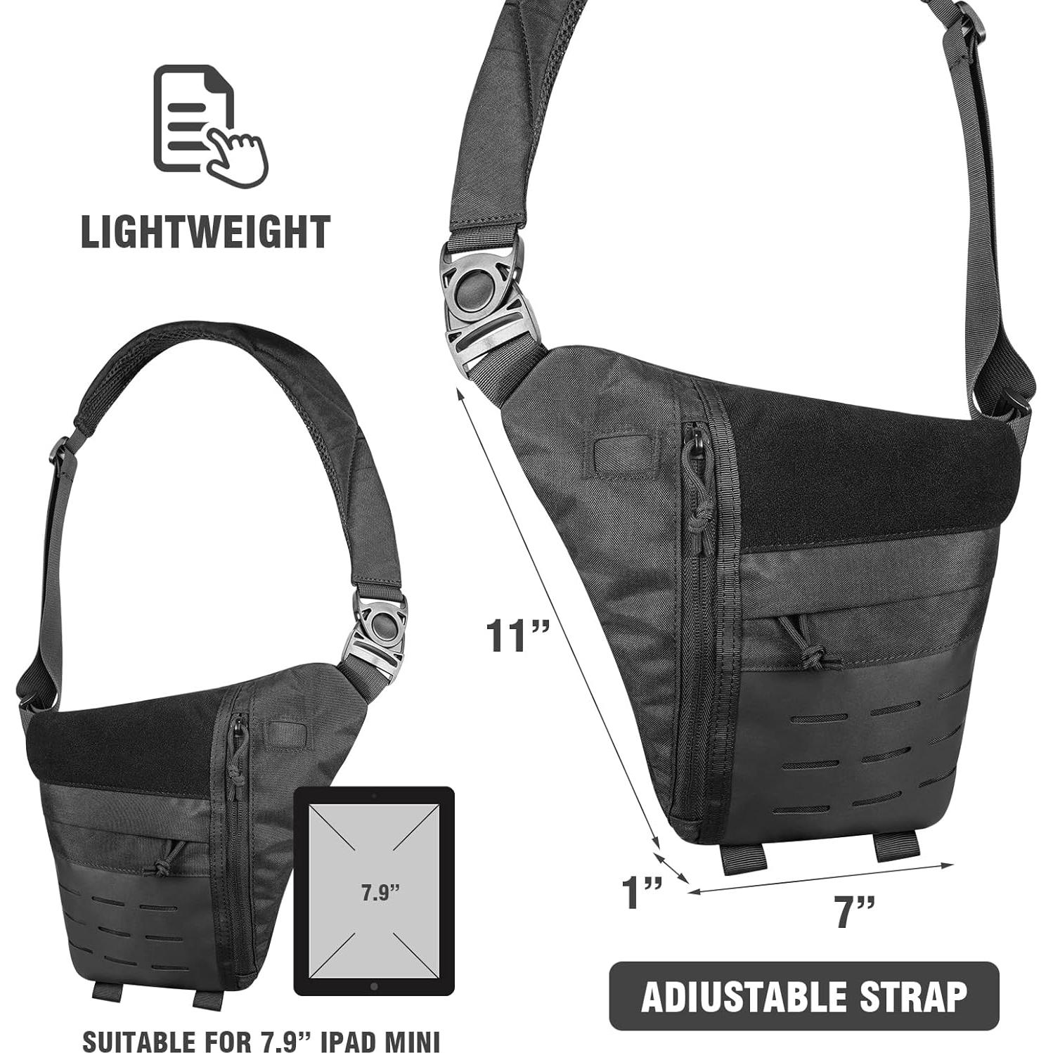 Bolsa de hombro táctica ADK GEAR ligera antirrobo 32x28cm
