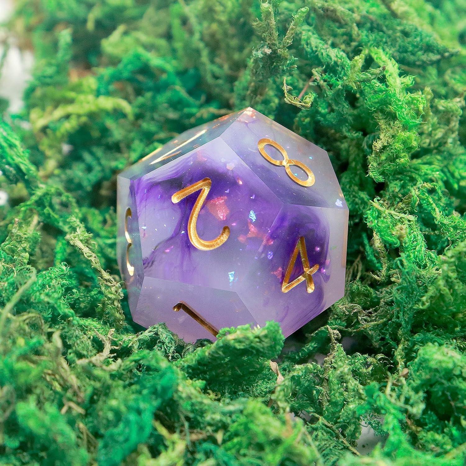 Juego de Dados DND Haxtec 7 Piezas Borde Afilado Resina