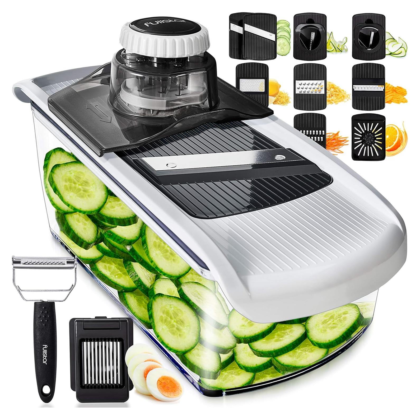 Mandolina Fullstar 11 en 1, Cortador de Verduras Blanco