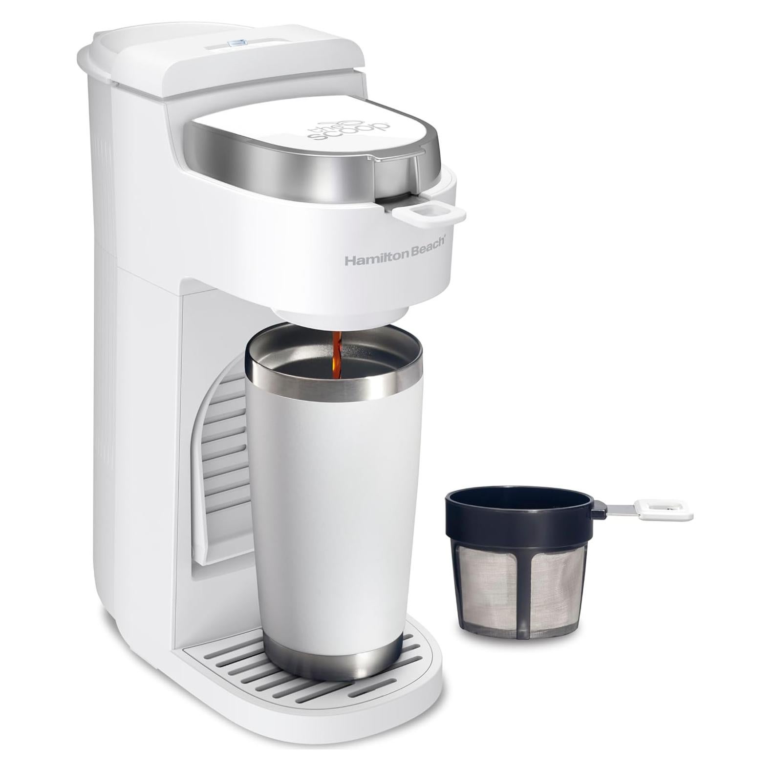 Cafetera Hamilton Beach The Scoop 1 Taza Blanca 236-414 ml