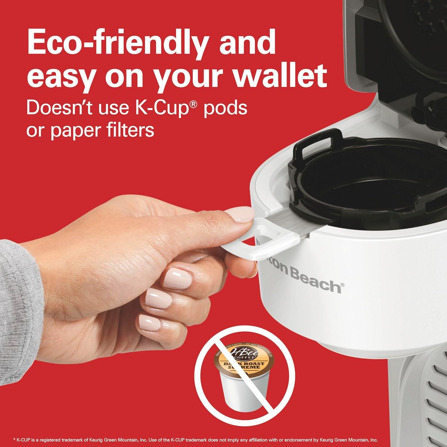 Cafetera Hamilton Beach The Scoop 1 Taza Blanca 236-414 ml