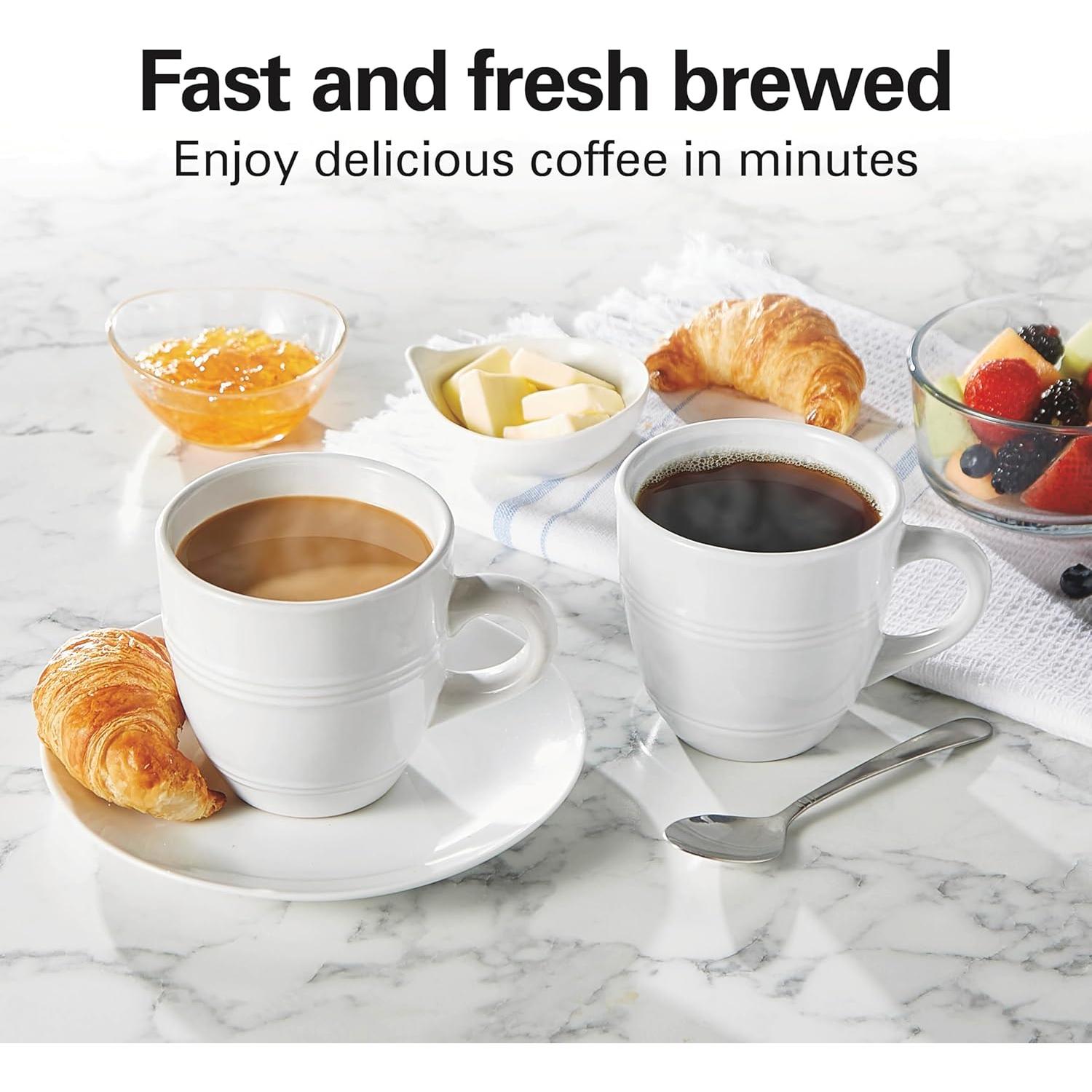 Cafetera Hamilton Beach The Scoop 1 Taza Blanca 236-414 ml