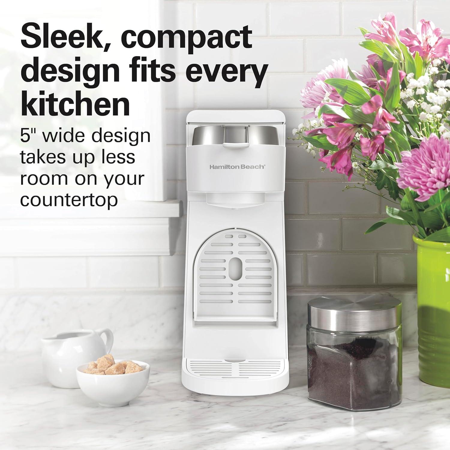 Cafetera Hamilton Beach The Scoop 1 Taza Blanca 236-414 ml