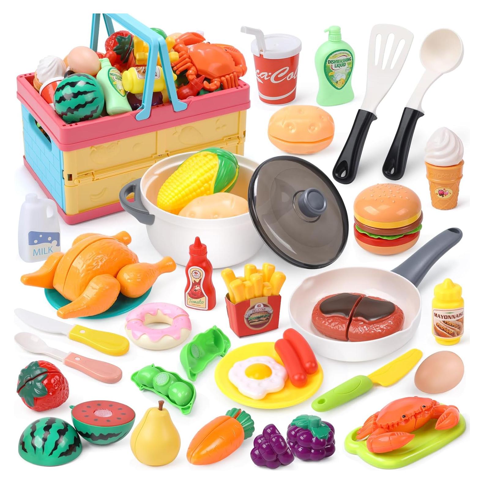 Conjunto de Juguetes de Comida HOLYFUN 34 Piezas para Cocina Infantil