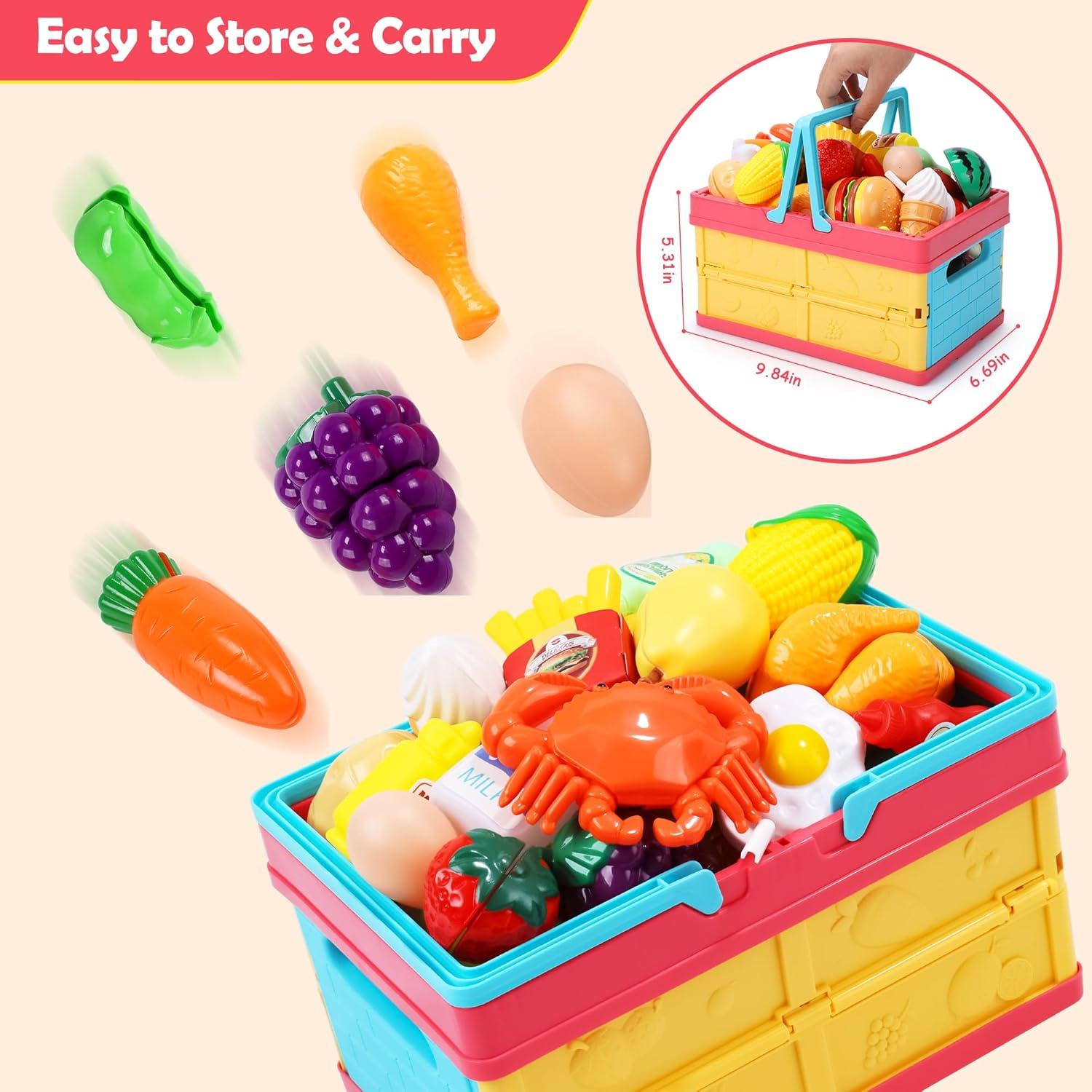 Conjunto de Juguetes de Comida HOLYFUN 34 Piezas para Cocina Infantil