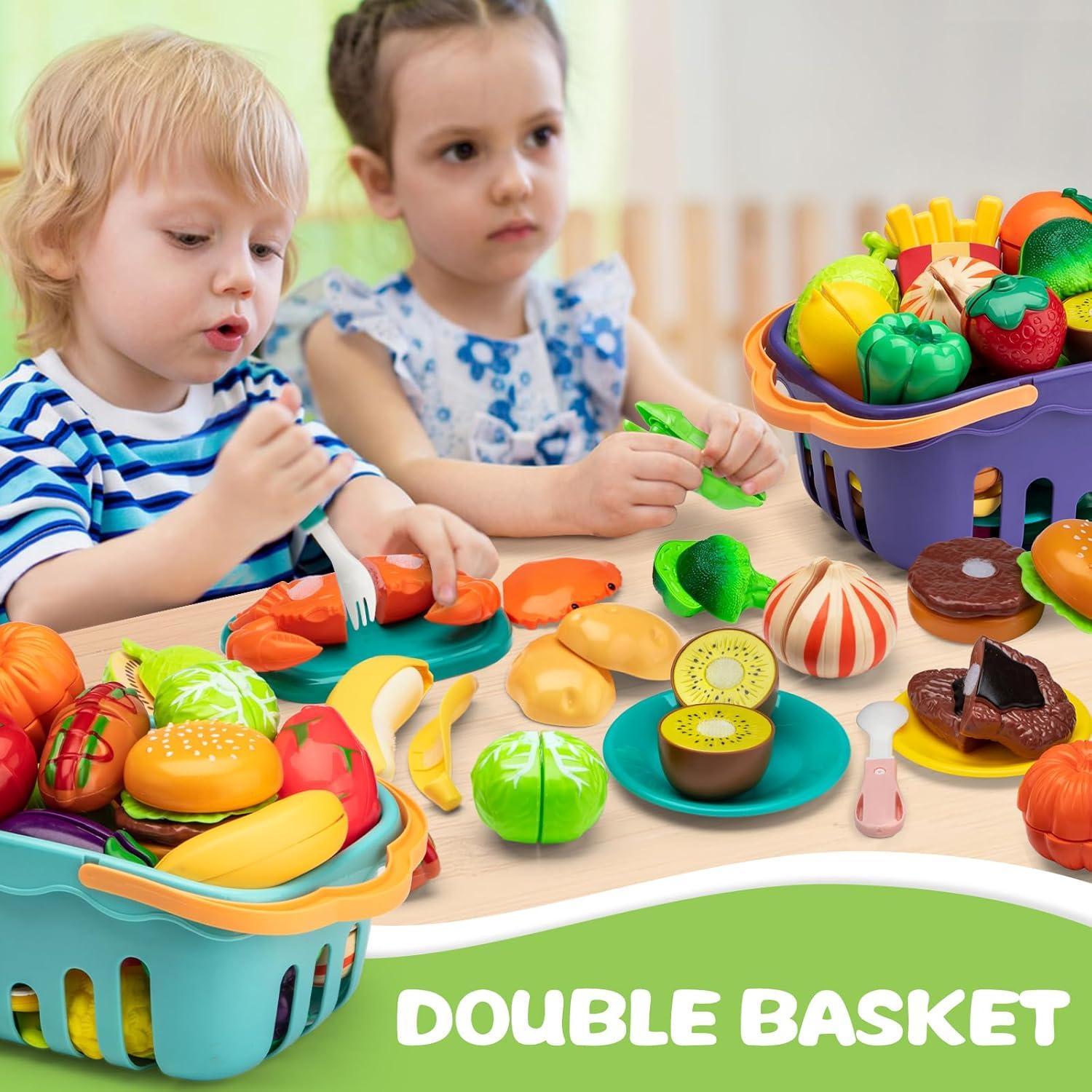 Juguete de Comida para Cortar MOEAWS 115 Piezas Educativo