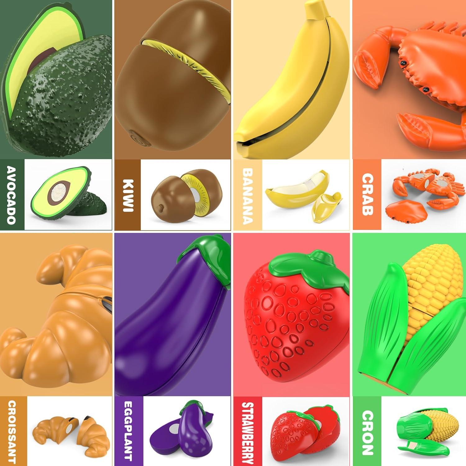 Juguete de Comida para Cortar MOEAWS 115 Piezas Educativo