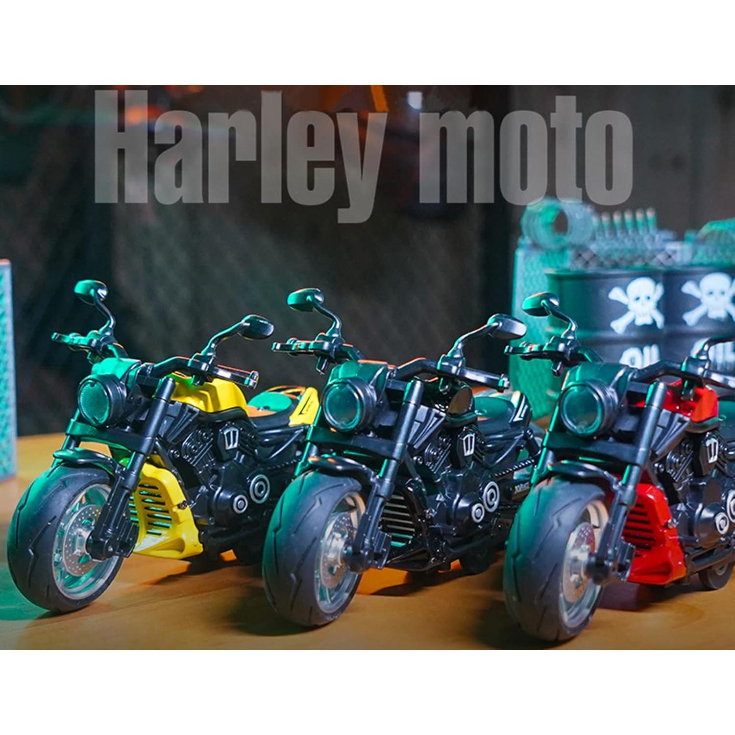 Pull Back Motorcycles Toy, Moto Gift with Music Lighting, Wolverine Motorcycle Toys for Boys Kids Age 3-12 Year Old (Black)